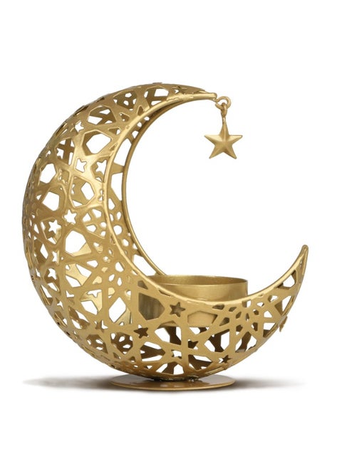 Eid Mubaraks Moon Candle Holder, Moon Tealight Holders Black Tealight Holders Ramadan Decorations for Ramadan Eid Living Room Christmas Home Office Wedding Party Coffee Table Décor