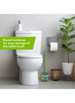 سكوتش فرشاة تواليت بلاستيكية مع حامل، أخضر  - Image 2
