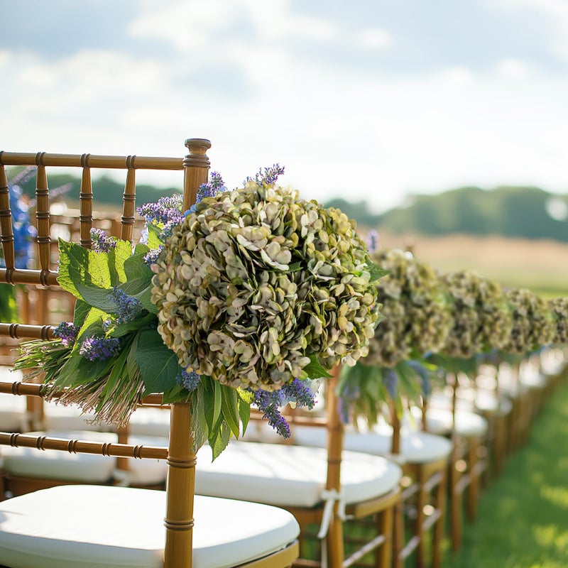 Bailikang 10PCS Fake Hydrangea Artificial Flowers Hydrangea Bouquet for Home Wedding Bridal Bouquet Office Party Table Centerpiece DIY Floral Decor (Autumn Green) - Image 4