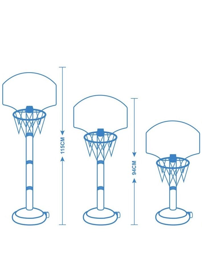 TRAMPOLINEPRO Adjustable Basketball Stand Basket Holder Hoop For Kids Easy To Carry and Grow To Kids Skills  - Image 2