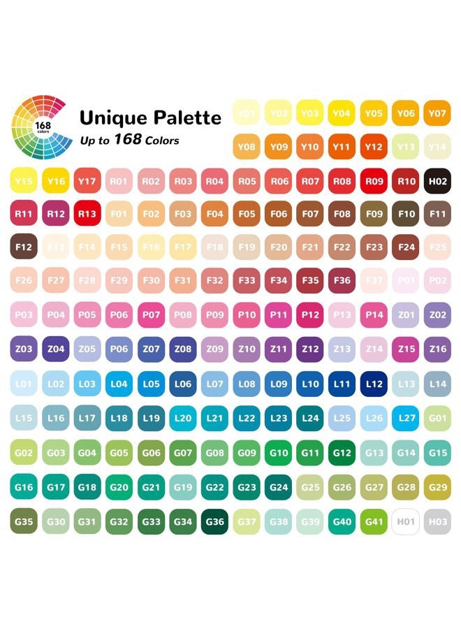 GuangNa 168 Color High Gloss Acrylic Paint Markers – 168 Vibrant Colors, Quick Dry Waterproof Ink, Smudge-Proof & No Bleeding, Ideal for Rock, Glass, Wood, Fabric, Ceramic, and DIY Craft Projects - Image 2