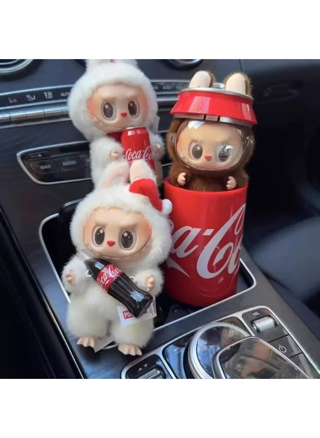 Cartoon LABUBU Coca Cola Series Vinyl Face Blind Box Macaron Pendant Toy