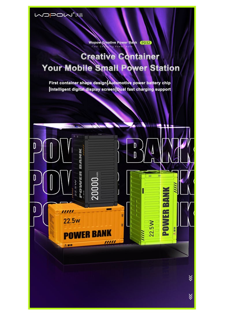 وبو WOPOW PD32 22.5W حاوية شحن سريع ميني باور بانك محمول 20000 مللي أمبير - Image 3