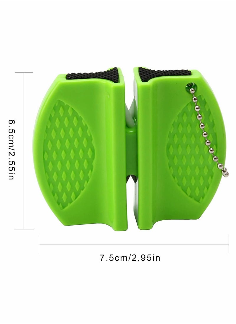 Excefore Knife Sharpener Mini Kitchen Blade Sharpening Tool to Restore Non-Serrated Knife, Portable Double-Sided Knife Sharpening Gadget for Hardened Knives Global Bread Knives Hunting Knives Scissor  - Image 2