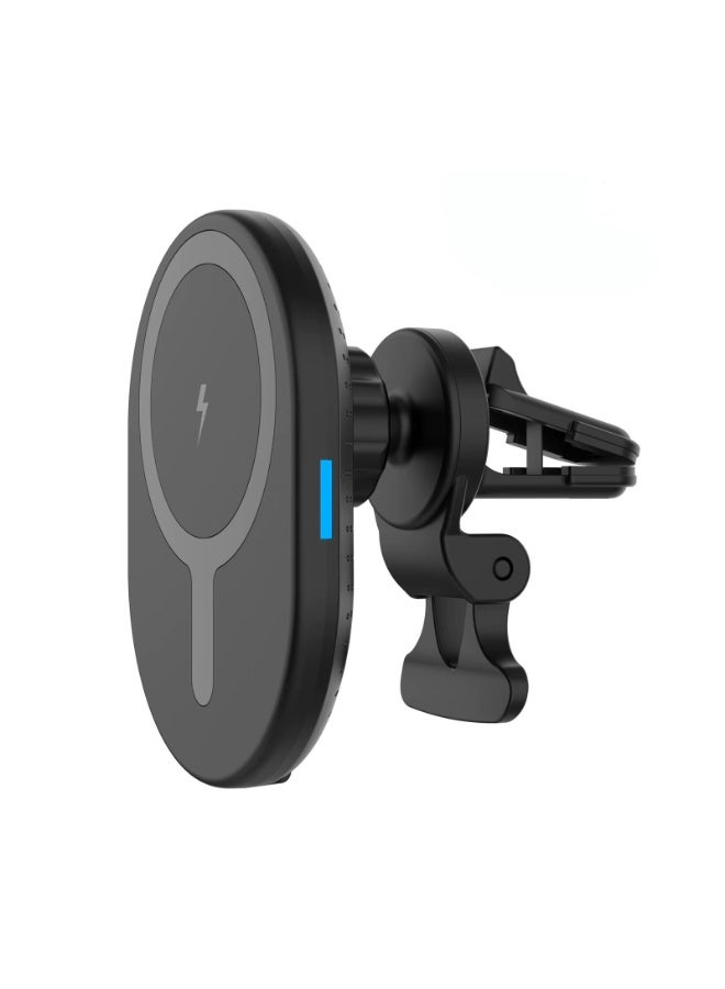 THRONE PREMIUM Magnetic Wireless Car Charger 15W Fast Charging Car Mount Holder for iPhone Samsung Air Vent - Image 2