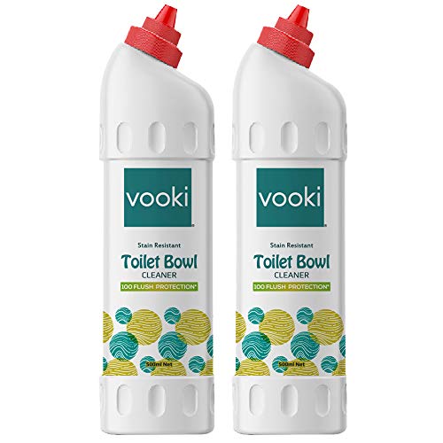 Vooki Ecofriendly Toilet Cleaner, 100 Flush Protection Toilet Bowl Cleaner Liquid, Home and Commercial Use - 500 Ml (Pack of 2) - Image 1