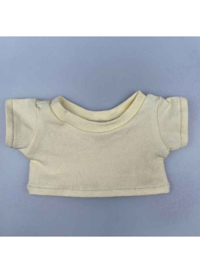 Doll Clothes 10/40cm20cm Cotton Doll Short Sleeve T-shirt Doll Doll Clothes Can Add LOGO Pattern-Specifications:15cm Baby Wears-Color:Haze Blue T-shirt  - Image 5