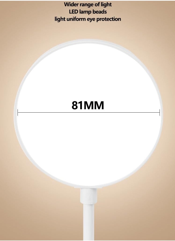 Abedi LED Desk Lamp, Reading Light with 3 Brightness, Rechargeable, Touch Control, Dimming, Eye-caring Table Lamp for Home Office Bed Kids Study Book, White  - Image 2