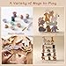 Smartwo Wooden Animals Threading Toys Lacing Beads for ToddlersStacking Blocks Balance GameFamily Educational Preschool Learning Toy Preschoolers Montessori Classroom ActivitiesIdeal Gift for Kids - Image 4