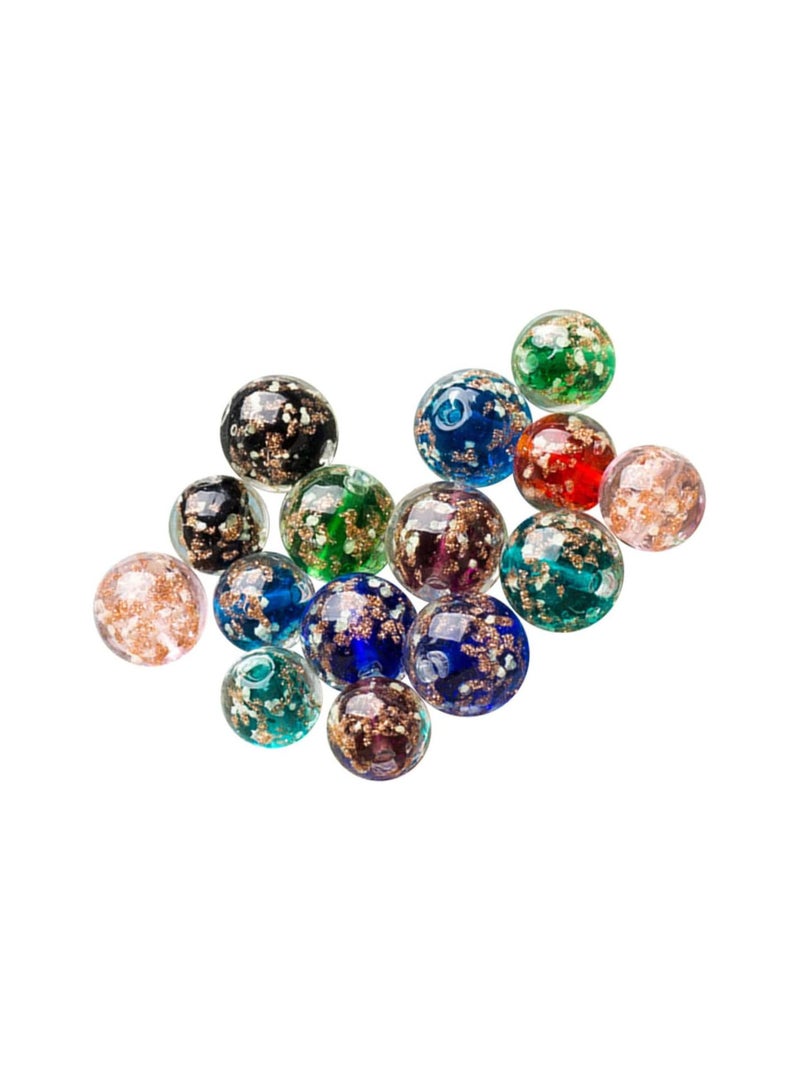 GGOOT Luminous Glass Bead Gemstone Necklace Bulk Necklaces Friendship Necklaces Glass Beads Luminous Stones Beads Glowing Glass Beads Glass Loose Beads Glass Round Beads Round Set 40pcs - Image 1