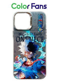 Case for iPhone 14 Pro Max Electroplated Fluorescent Laser Phone shell with Nica Luffy Pattern
