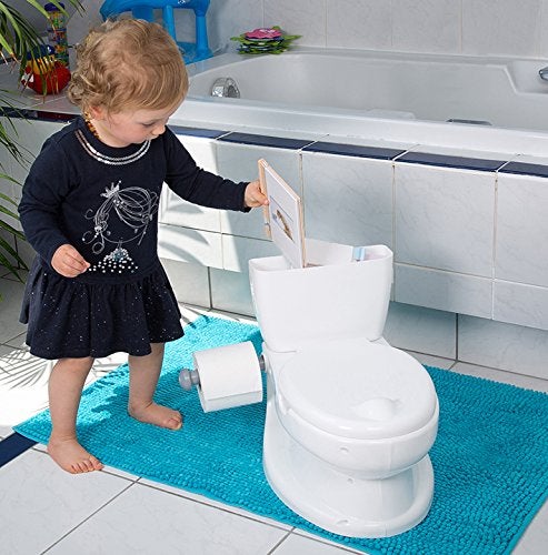 Toylet Potty Training Toilet Seat Toddler Potty Training with Comfy Seat Cover Tank Storage Paper Roll Holder Easy to Empty and Clean Soft Comfortable Potty Trainer for Boys Girls White - Image 2