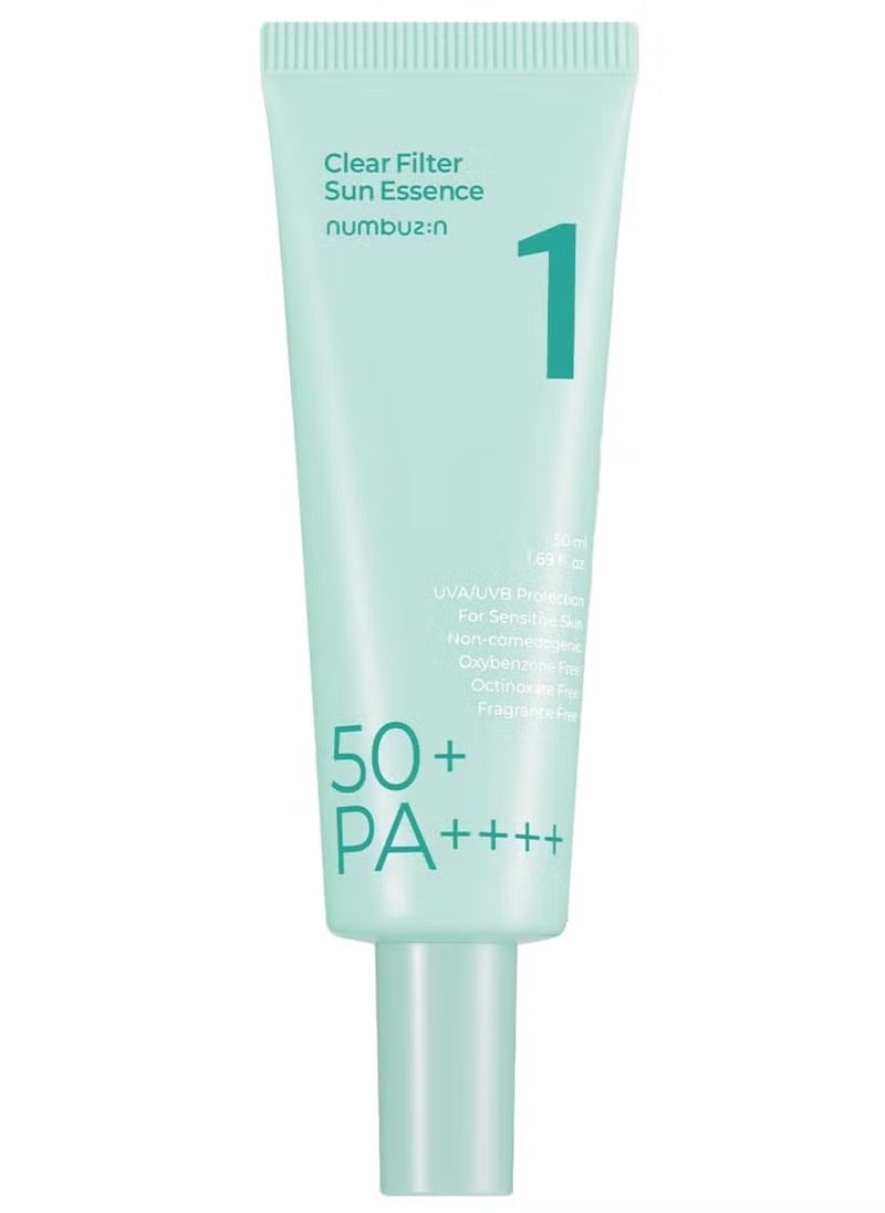 numbuzin Numbuzin No.1 Transparent Filter Essence Sunscreen - Hydrating, Refreshing, and Lightweight with No White Cast | Korean Skincare,50ml  - Image 2