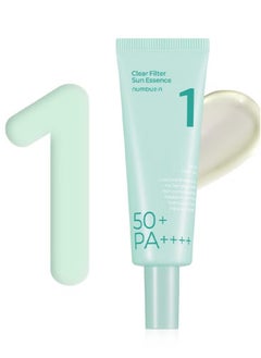 numbuzin Numbuzin No.1 Transparent Filter Essence Sunscreen - Hydrating, Refreshing, and Lightweight with No White Cast | Korean Skincare,50ml  - Image 1
