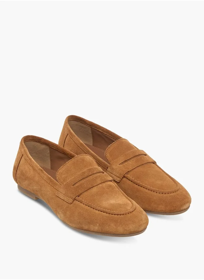 بابريكا Women's Suede Slip-On Loafers