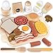 Airlab Toy Food for Toddler 35 Pretend Play Kids Kitchen Playset Breakfast Cutting Food Girl Boy Birthday Gift Age 3 4 5 6 Year Old Wood Educational Toys Kitchen Accessories - Image 2