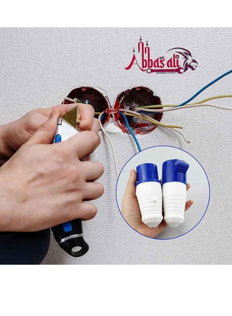 ABBASALI 16A 240V Site Trailing Plug & Socket 230V 16A 3 Pin PCE 240 Volt Blue Hook Up, Weather Proof Industrial Socket, IP44 Industrial 16A Plug & Sockets Blue With 1Pc Tester & 1Pair Gloves (2 Set)  - Image 2