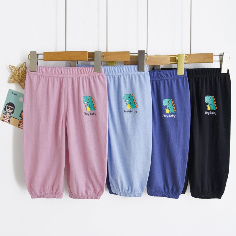 Summer Children's Beach Pants Children's Anti-mosquito Pants Breathable Thin Cropped Quick-drying Thin Children's Pants for Boys and Girls Summer - Image 4
