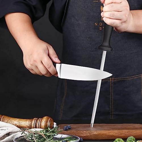 pepplo Diamond Honing Steel Professional Knife Sharpener Rod Kitchen Knife Sharpening Rod Carbide Multi-Sharpener(Pack of 1) - Image 5