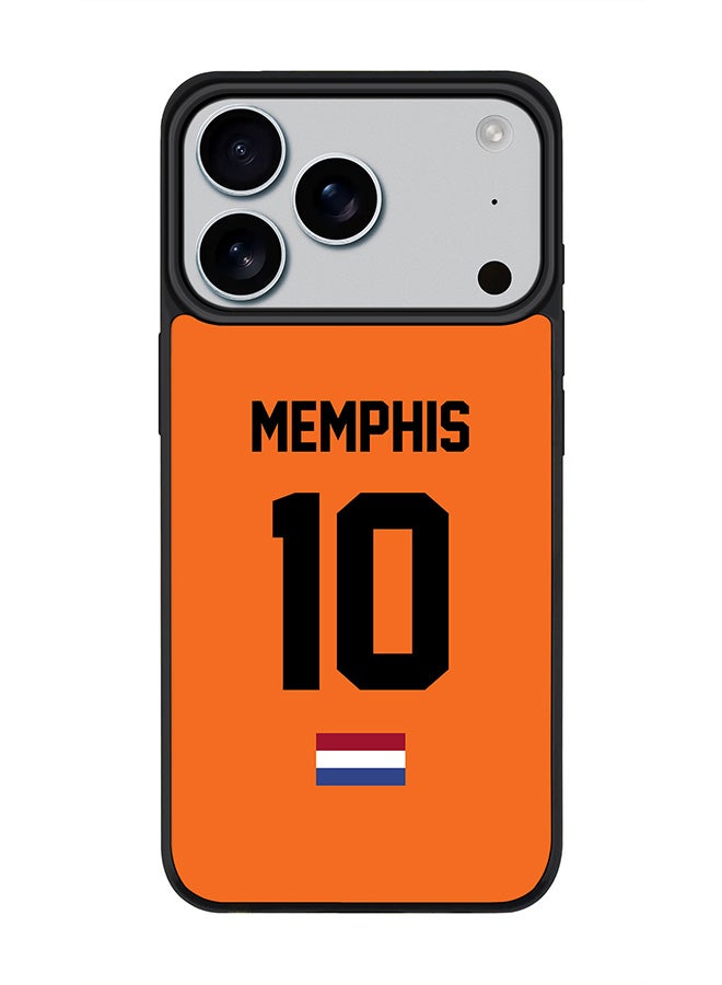 Stylizedd iPhone 17 Pro Case, [Compatible with MagSafe] Slim Magnetic cover Phone Case iPhone 17 Pro -Football - Netherlands - Memphis - Image 1