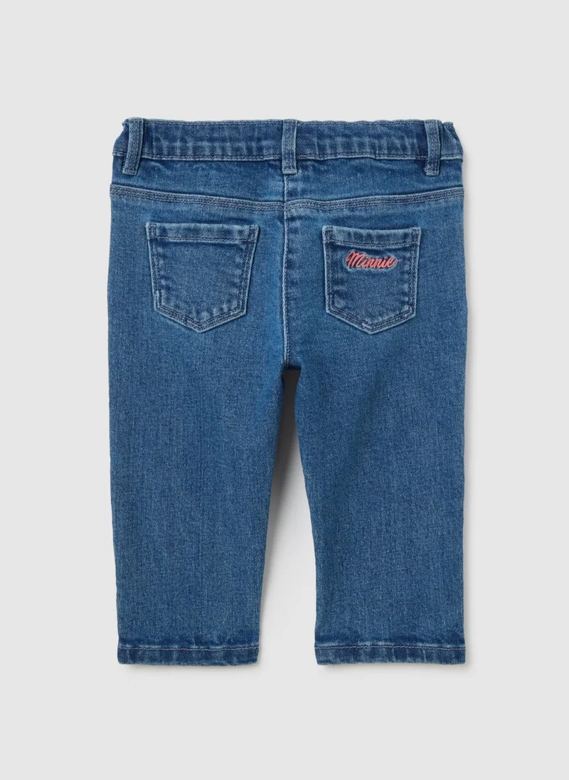 او في اس بنطلون جينز مطاطي من  مع ميني