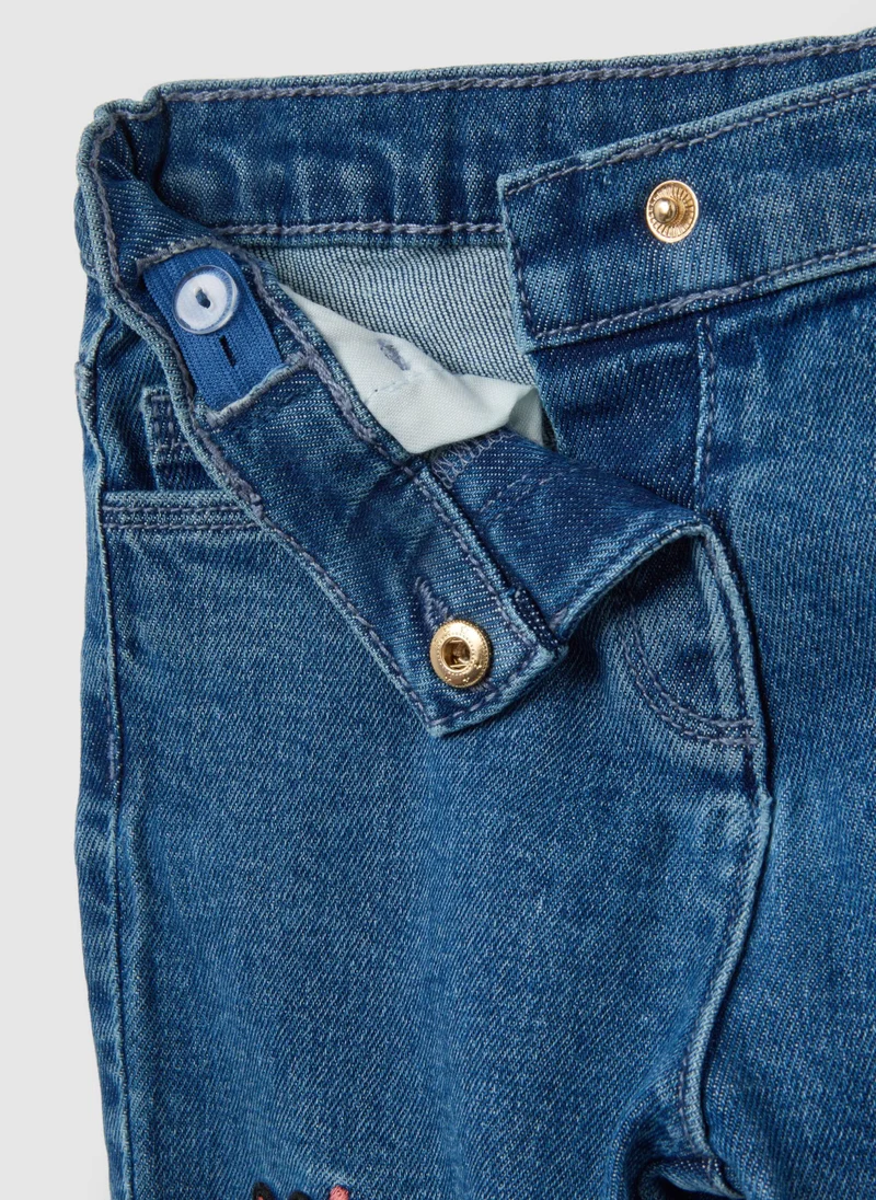 Ovs  OVS Stretch Denim Trousers With Minnie for Women | Best Price UAE