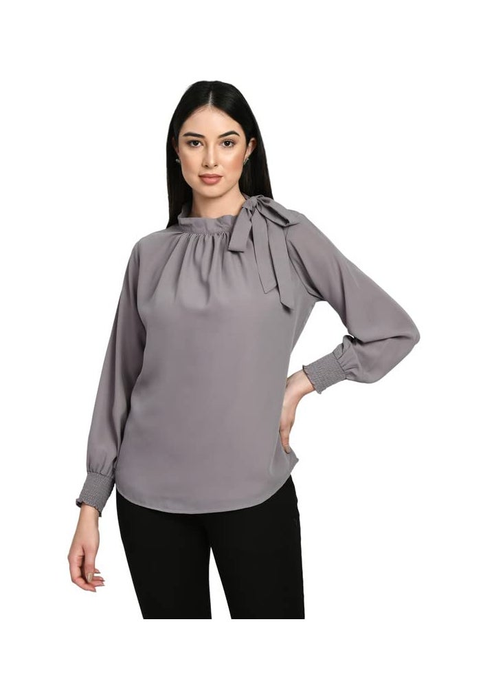 Exude بلوزة رسمية ليلكية للنساء - Image 1