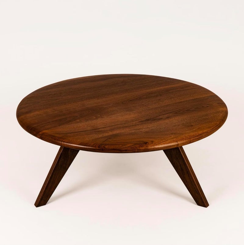 Streem Furniture Solid Wood Coffee Table for Living Room, Dining Room, Bedroom, Kitchen, Office Home Decor (Round Coffee Table, 70x70x40 CM) - Image 4