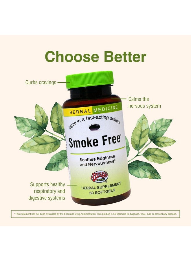 HERBS ETC. أعشاب وغيرها. خالية من الدخان - دعم أثناء الإقلاع - دعم صحي للجهاز التنفسي - يساعد ضد التوتر والمزاج السيء - 60 كبسولة لينة (60 حصة) - Image 4