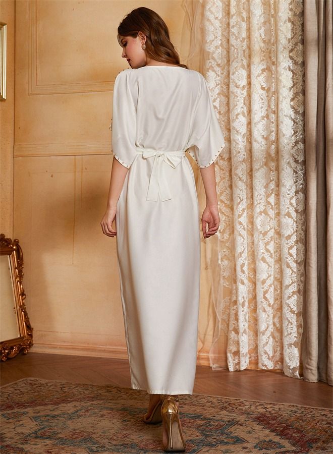 Loquat Hand-Stitched Dress By Heavy Industry  White  - Image 3