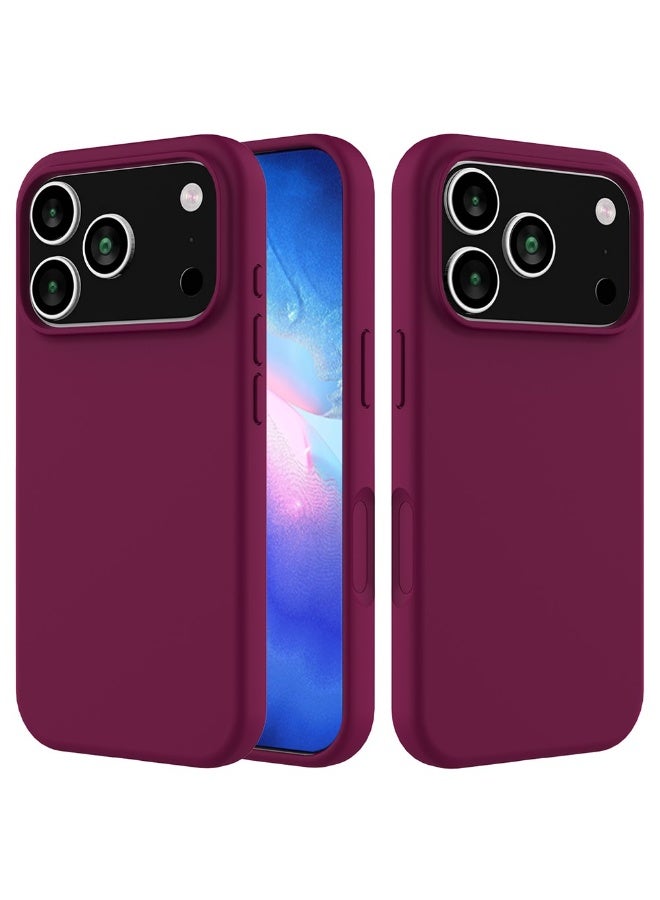 Liquid Silicone Protective Case Compatible with iPhone 17 Pro 6.3-Inch, Slim Matte Back Cover, Silky Soft Touch, Shockproof Design, Anti-Fingerprint with Microfiber Lining - Image 1