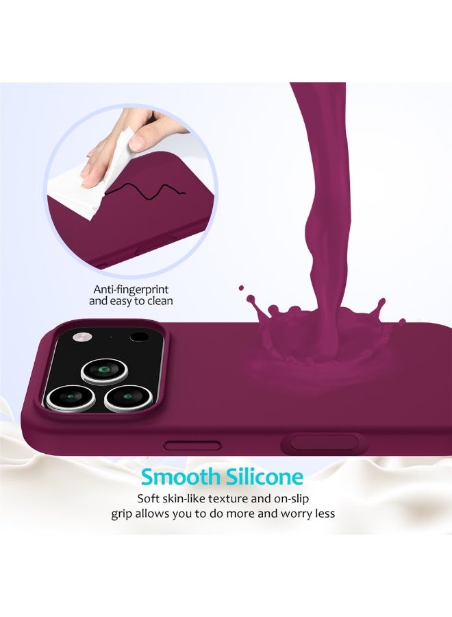 Liquid Silicone Protective Case Compatible with iPhone 17 Pro 6.3-Inch, Slim Matte Back Cover, Silky Soft Touch, Shockproof Design, Anti-Fingerprint with Microfiber Lining - Image 4