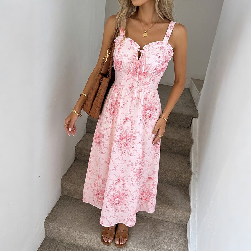 Printed Square Neck Maxi Dress - Image 2
