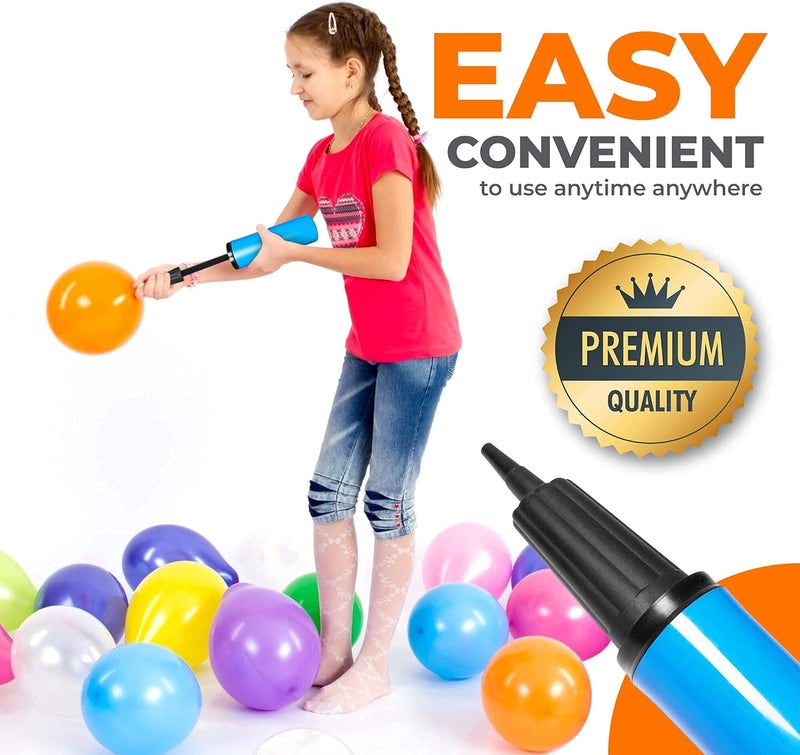 TIALLY Hand Air Pump for Balloons - 9" Portable Manual Balloon Pump, Mini Hand Pump for Inflatables, Pool Floats, Party Garlands, Exercise and Yoga Balls - Image 3