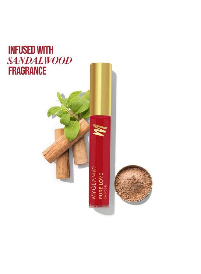 MyGlamm Pure Love Sindoor 4.5Ml ; Royal Red Liquid Sindoor ; Matte Finish Long Lasting & Smudge Proof ; Vegan & Parabenfree - Image 5
