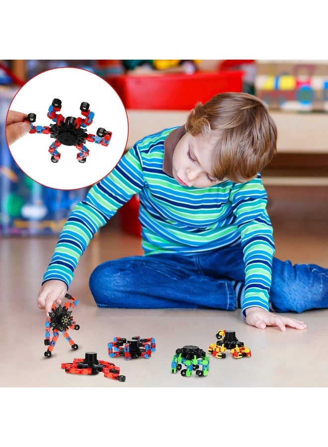 Jerify 40 Pack Funny Sensory Fidget Toy Transformable Chain Robot Finger Toy DIY Deformation Robot Mechanical Spinners Stress Relief Autistic Gifts for Adult Teen Prize Stuffer Party Favor (Classic) - Image 5