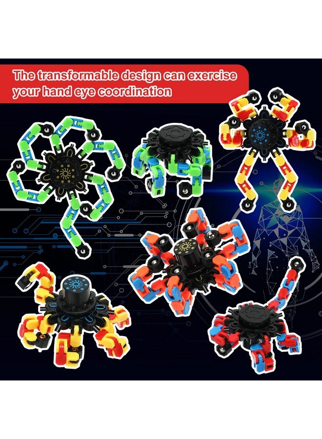 Jerify 40 Pack Funny Sensory Fidget Toy Transformable Chain Robot Finger Toy DIY Deformation Robot Mechanical Spinners Stress Relief Autistic Gifts for Adult Teen Prize Stuffer Party Favor (Classic) - Image 3