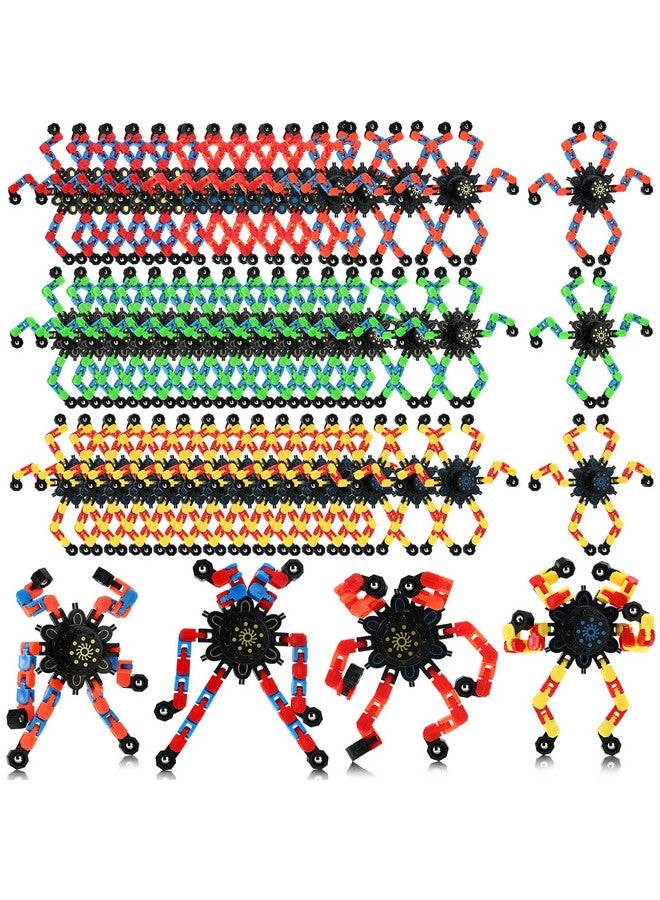 Jerify 40 Pack Funny Sensory Fidget Toy Transformable Chain Robot Finger Toy DIY Deformation Robot Mechanical Spinners Stress Relief Autistic Gifts for Adult Teen Prize Stuffer Party Favor (Classic) - Image 1