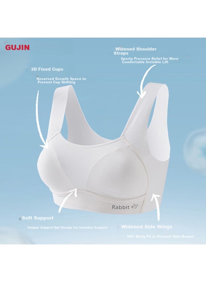 Gujin 2-pack Girls' Bras, Wire-free Vest Bras For Adolescents, Development Period, Age 13, High School Sports Underwear - Image 5