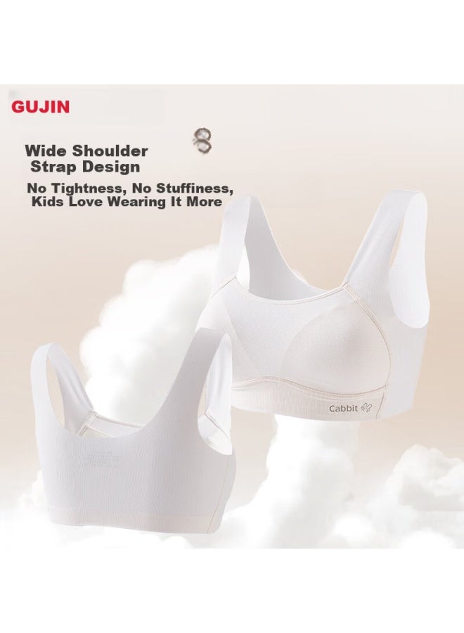 Gujin 2-pack Girls' Bras, Wire-free Vest Bras For Adolescents, Development Period, Age 13, High School Sports Underwear - Image 4