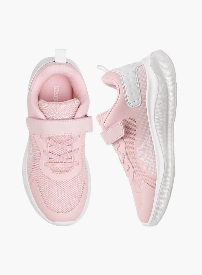 Kappa Girls' Panelled Sports Shoes with Hook and Loop Closure