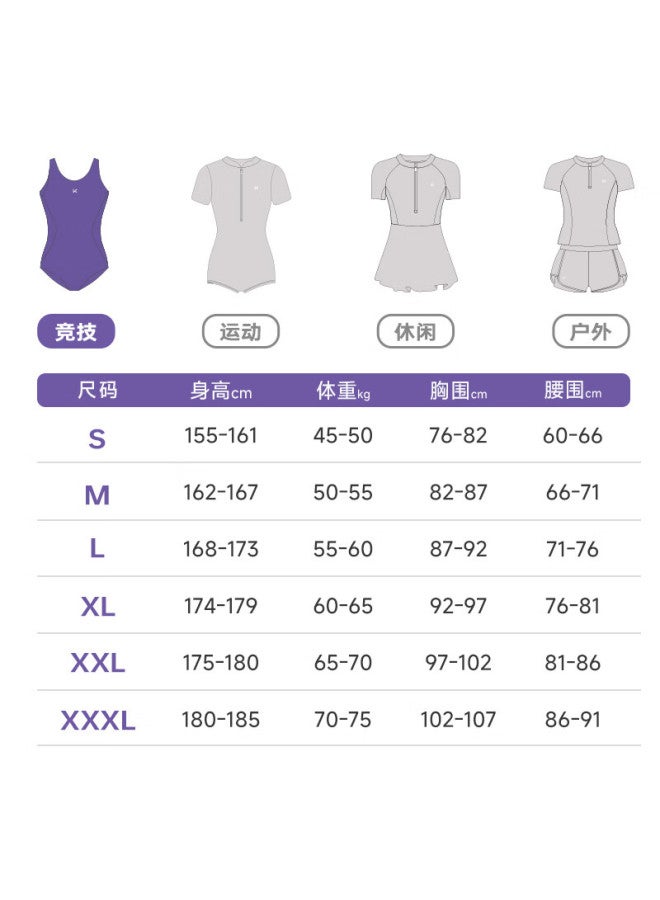 Keep Women's One-piece Triangle Professional Training Swimsuit Compeive Plus Size Spa Swimwear 800 Black M - Image 3