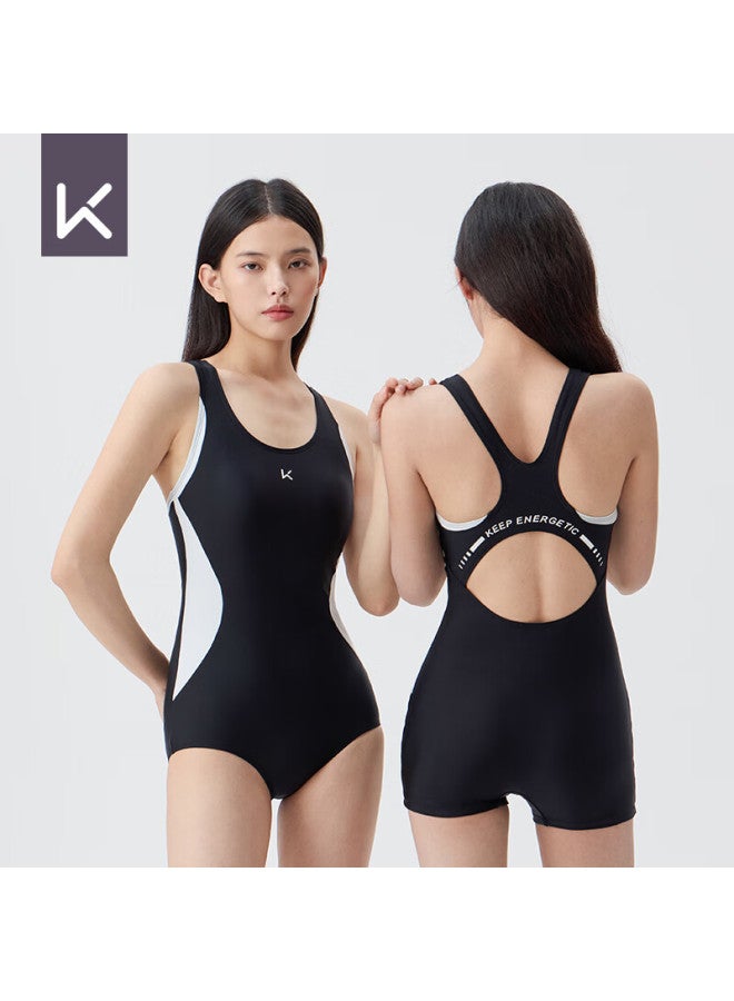 Keep Women's One-piece Triangle Professional Training Swimsuit Compeive Plus Size Spa Swimwear 800 Black M - Image 4