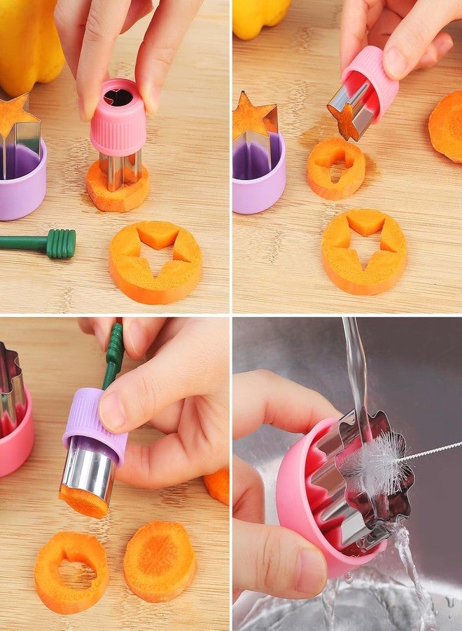 CESITRA 24Pcs Cookie Cutter Shapes Set with Fruit Fork Stainless Steel Press Fruit Cutter Shapes Cookie Cutter Shapes Cartoon Biscuit Mold Easter Biscuit Mold DIY Baking Essentials Supplies - Image 5