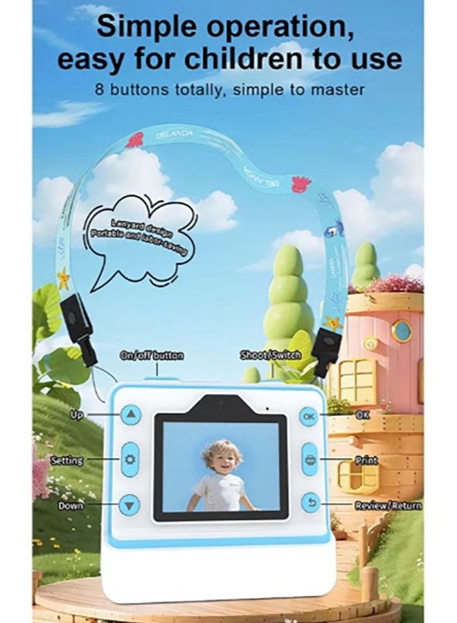 Bukela Instant Print Camera for Kids, Christmas Birthday Gifts for Girls Boys Age 3-12, HD Digital Video Cameras for Toddler, Portable Toy for 4 5 6 7 8 9 10 Year Old Girl with 32GB SD Card - Image 4