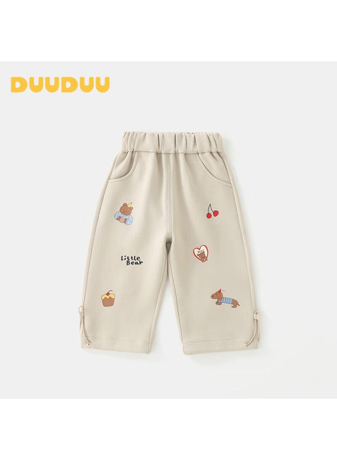Duuduu Kids Children's Pants Boys Girls Baby Long Pants Infant Casual Sports Straight Jogger Pants Trendy Gray 120 - Image 1