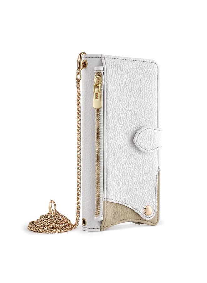 S-TOP Case For Redmi Note 14 4G 163.25mm Crossbody Chain Fishtail Litchi Leather Phone Case - Image 2