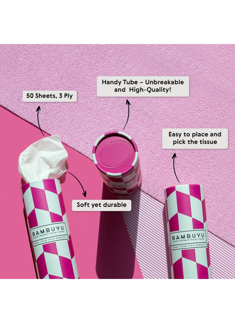 Bambuyu Eco Car Tissues Tube 50 sheets x 3 Ply Pack of 1 - Image 4