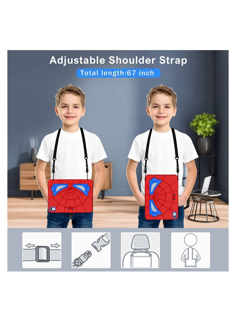 Kids Case for iPad A16 11th Gen 11 Inch 2025 / iPad 10th Gen 10.9 Inch 2022 - for Kids Cute Cool Cartoon Cover with Kickstand u0026 Shoulder Strap u0026 Pen Holder Design Shockproof - Image 5