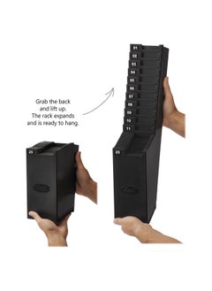 Lathem Expanding Time Card Rack For 7 Inch Cards 25 Pockets Black Plastic Mounting Hardware (257Ex)  - Image 5